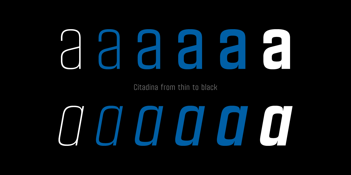 Citadina Black Italic Font preview